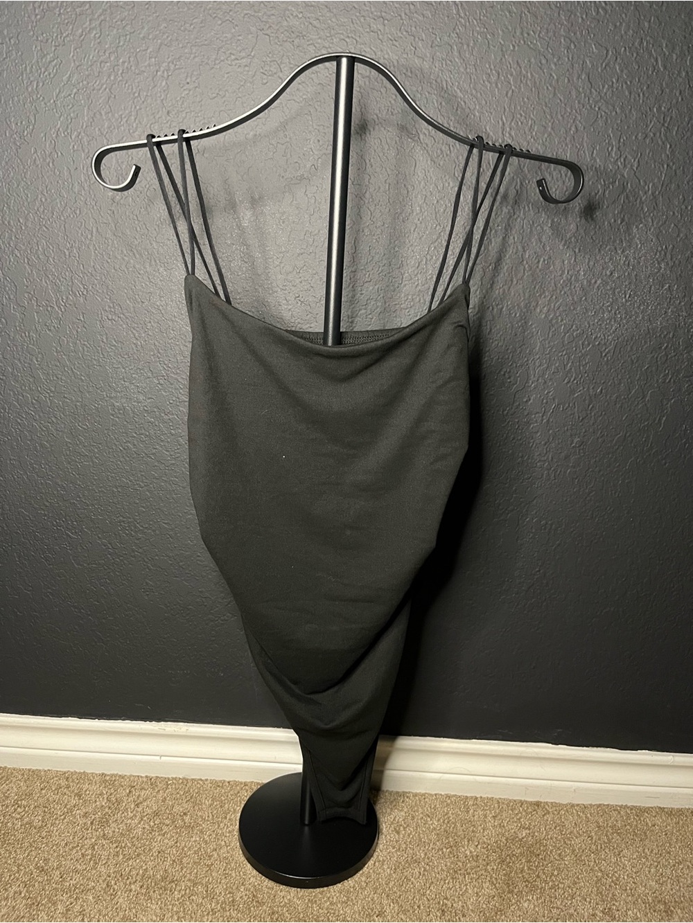 Classic Black One-Piece bodysuit with Thin Straps